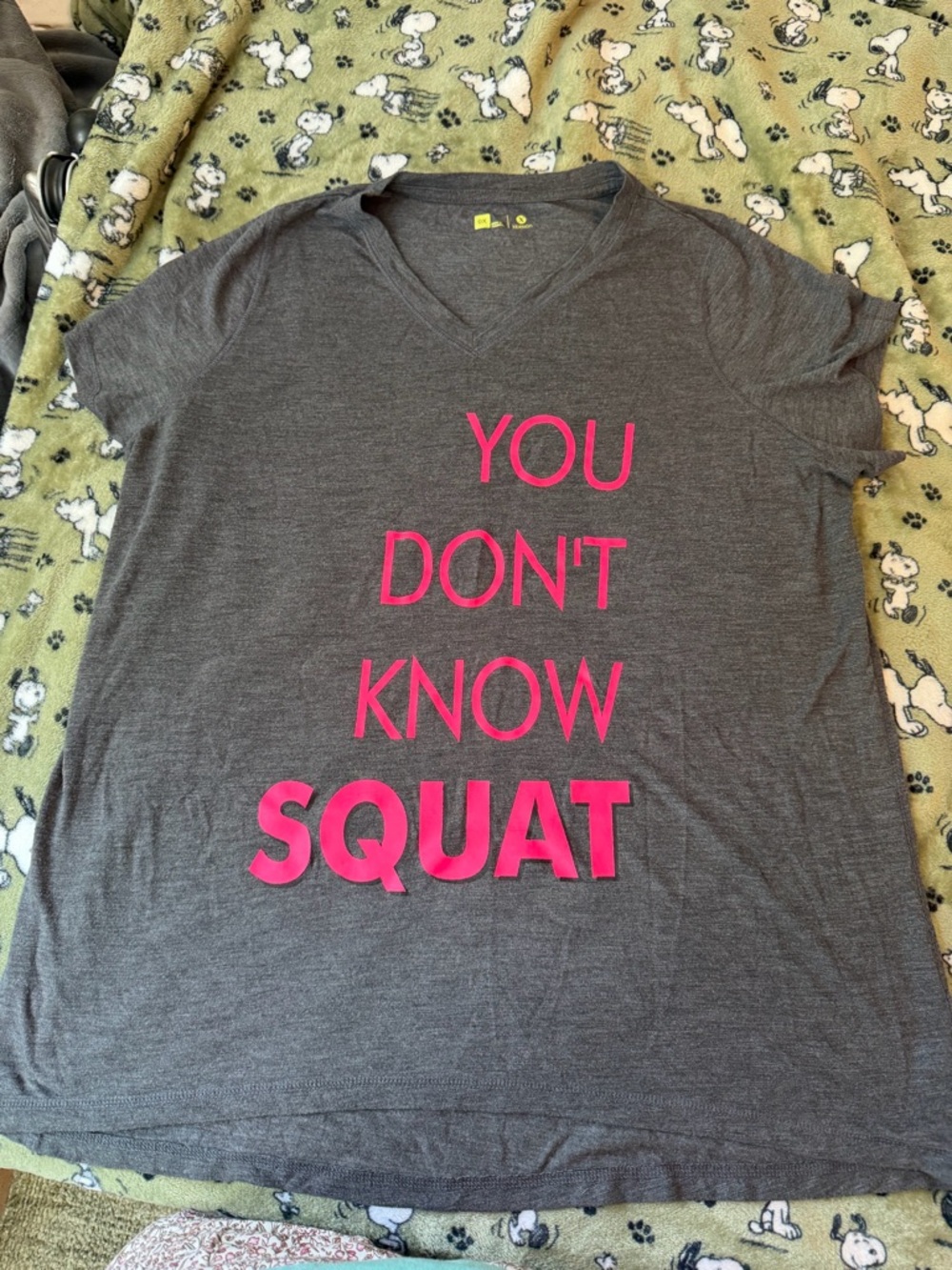 Xersion Gray Tee with Neon Yellow Logo